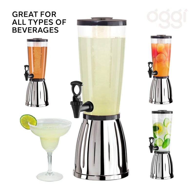 OGGI Beverage Dispenser - 3-quart / 6-Pints, Perfect for Parties, Use as Alcohol, Water, Lemonade Dispenser & More - Image 3